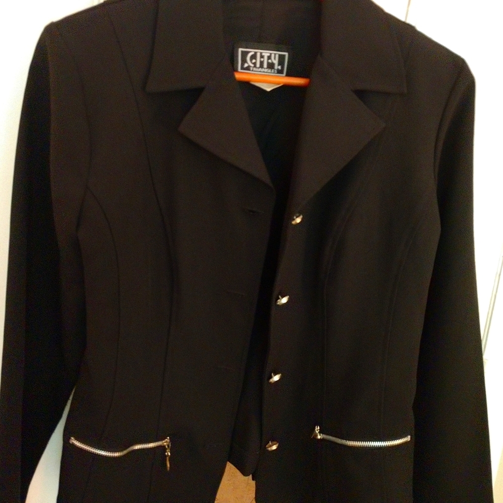 City Triangles edgy black blazer size 10